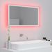 Miroir à LED de salle de bain Blanc 80x8,5x37 cm - Photo n°5