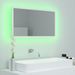 Miroir à LED de salle de bain Blanc 80x8,5x37 cm - Photo n°6