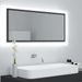 Miroir à LED de salle de bain Gris 100x8,5x37 cm - Photo n°2