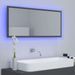 Miroir à LED de salle de bain Gris 100x8,5x37 cm - Photo n°3