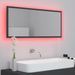 Miroir à LED de salle de bain Gris 100x8,5x37 cm - Photo n°5