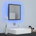 Miroir à LED de salle de bain Gris 40x8,5x37 cm - Photo n°5