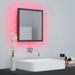 Miroir à LED de salle de bain Gris 40x8,5x37 cm - Photo n°6