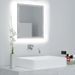 Miroir à LED de salle de bain Gris béton 40x8,5x37 cm - Photo n°2