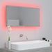 Miroir à LED de salle de bain Gris béton 90x8,5x37 cm - Photo n°4