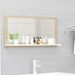 Miroir de bain Blanc et chêne sonoma 80x10,5x37 cm - Photo n°2