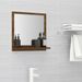 Miroir de bain Chêne marron 40x10,5x37 cm Bois d'ingénierie - Photo n°1