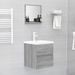 Miroir de bain Sonoma gris 40x10,5x37 cm Bois d'ingénierie - Photo n°5