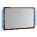 Miroir de salle de bain avec lumière LED vieux bois 60x8,5x38cm - Photo n°3