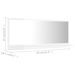 Miroir de salle de bain Blanc brillant 90x10,5x37 cm - Photo n°7