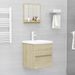 Miroir de salle de bain Blanc et chêne sonoma 40x10,5x37 cm 2 - Photo n°4