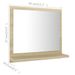 Miroir de salle de bain Blanc et chêne sonoma 40x10,5x37 cm 2 - Photo n°7