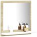 Miroir de salle de bain Blanc et chêne sonoma 40x10,5x37 cm - Photo n°1