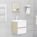 Miroir de salle de bain Blanc et chêne sonoma 40x10,5x37 cm - Photo n°4