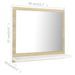 Miroir de salle de bain Blanc et chêne sonoma 40x10,5x37 cm - Photo n°7