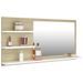 Miroir de salle de bain Blanc et chêne sonoma 90x10,5x45 cm - Photo n°3
