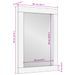 Miroir de salle de bain gris 50x3x70 cm bois de manguier massif - Photo n°10