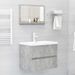 Miroir de salle de bain Gris béton 60x10,5x37 cm - Photo n°4