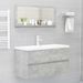 Miroir de salle de bain Gris béton 90x10,5x37 cm - Photo n°4