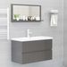 Miroir de salle de bain Gris brillant 80x10,5x37 cm - Photo n°4