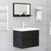 Miroir de salle de bain Noir brillant 60x10,5x37 cm - Photo n°4