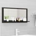 Miroir de salle de bain Noir brillant 80x10,5x37 cm - Photo n°2