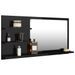 Miroir de salle de bain Noir brillant 90x10,5x45 cm - Photo n°3