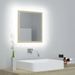 Miroir LED de salle de bain Chêne sonoma 40x8,5x37 cm - Photo n°2