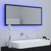 Miroir LED de salle de bain Noir 100x8,5x37 cm - Photo n°3