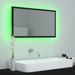 Miroir LED de salle de bain Noir 80x8,5x37 cm - Photo n°5