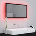 Miroir LED de salle de bain Noir 80x8,5x37 cm - Photo n°6