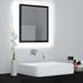 Miroir LED de salle de bain Noir brillant 40x8,5x37cm - Photo n°2