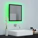 Miroir LED de salle de bain Noir brillant 40x8,5x37cm - Photo n°5