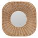 Miroir mural carré en rotin naturel PALIA – Ø 102 cm - Photo n°1