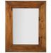 Miroir mural en bois d'acajou massif marron FALKANE - L 80 x H 100 cm - Photo n°1