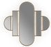 Miroir mural moderne métal doré ZIRA - L 84 x H 82 cm - Photo n°1