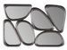 Miroir mural moderne métal gris LOMAN - L 89 x H 61 cm - Photo n°1