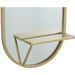 Miroir mural ovale avec plateau métal doré Atrik - Photo n°3