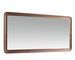 Miroir mural rectangulaire – Cadre bois plaqué noyer naturel – 120 x 60 cm - Photo n°1