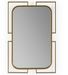 Miroir mural rectangulaire métal doré KARY – L 61 x H 91 cm - Photo n°1