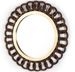 Miroir mural rond bois marron et métal doré KEZAR – Ø 91 cm - Photo n°1