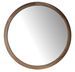Miroir mural rond – Cadre bois couleur noyer – Ø90 cm - Photo n°1