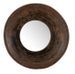 Miroir mural rond CINTEE – Bois massif recyclé foncé - Ø 35 cm - Photo n°1