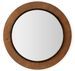 Miroir mural rond métal et bois bicolore VUNA – Ø 108 cm - Photo n°1