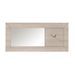 Miroir rectangulaire avec horloge bois de chêne grisé Lima - Photo n°1