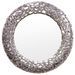 Miroir rond avec cadre décoratif galet en métal Clarisse - Photo n°1