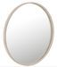 Miroir rond en cuir beige Netino D 60.5 cm - Photo n°1
