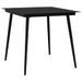 Mobilier à dîner d'extérieur 5 pcs Corde en coton et acier Noir - Photo n°2