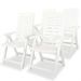 Mobilier à dîner d'extérieur 5 pcs Plastique Blanc 2 - Photo n°4