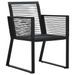 Mobilier à dîner d'extérieur 5 pcs Rotin PVC Noir 2 - Photo n°5